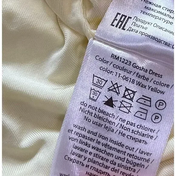 Remain Womens Gosha V-Neck Calf Midi Dress Sz US 2